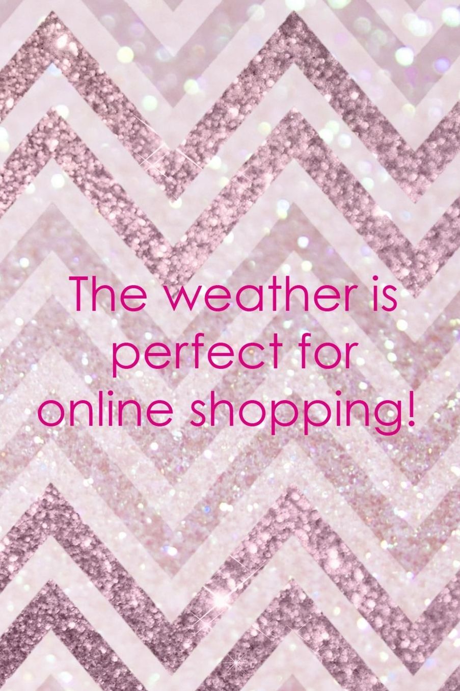 The Weather Is Perfect For Online Shopping!: Blank Lined Notebook ( Shopping Online ) Pink Stripes