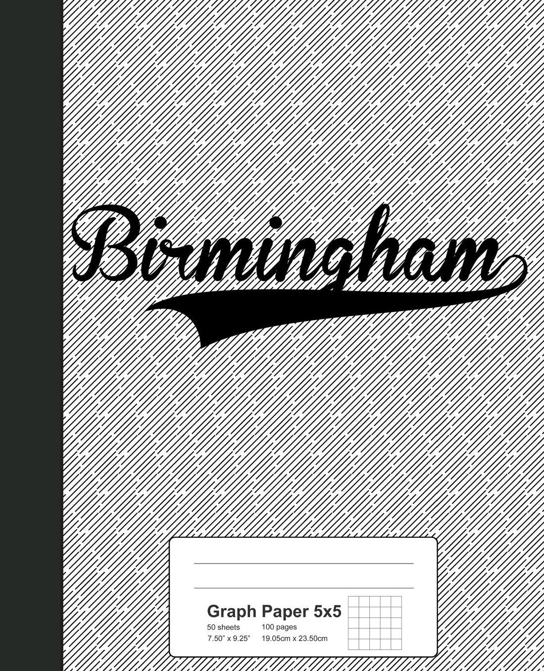 Graph Paper 5x5: BIRMINGHAM Notebook