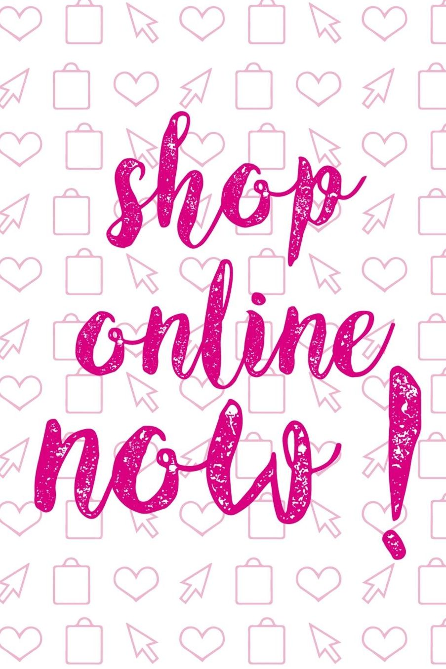 Shop Online Now!: Blank Lined Notebook ( Shopping Online ) White