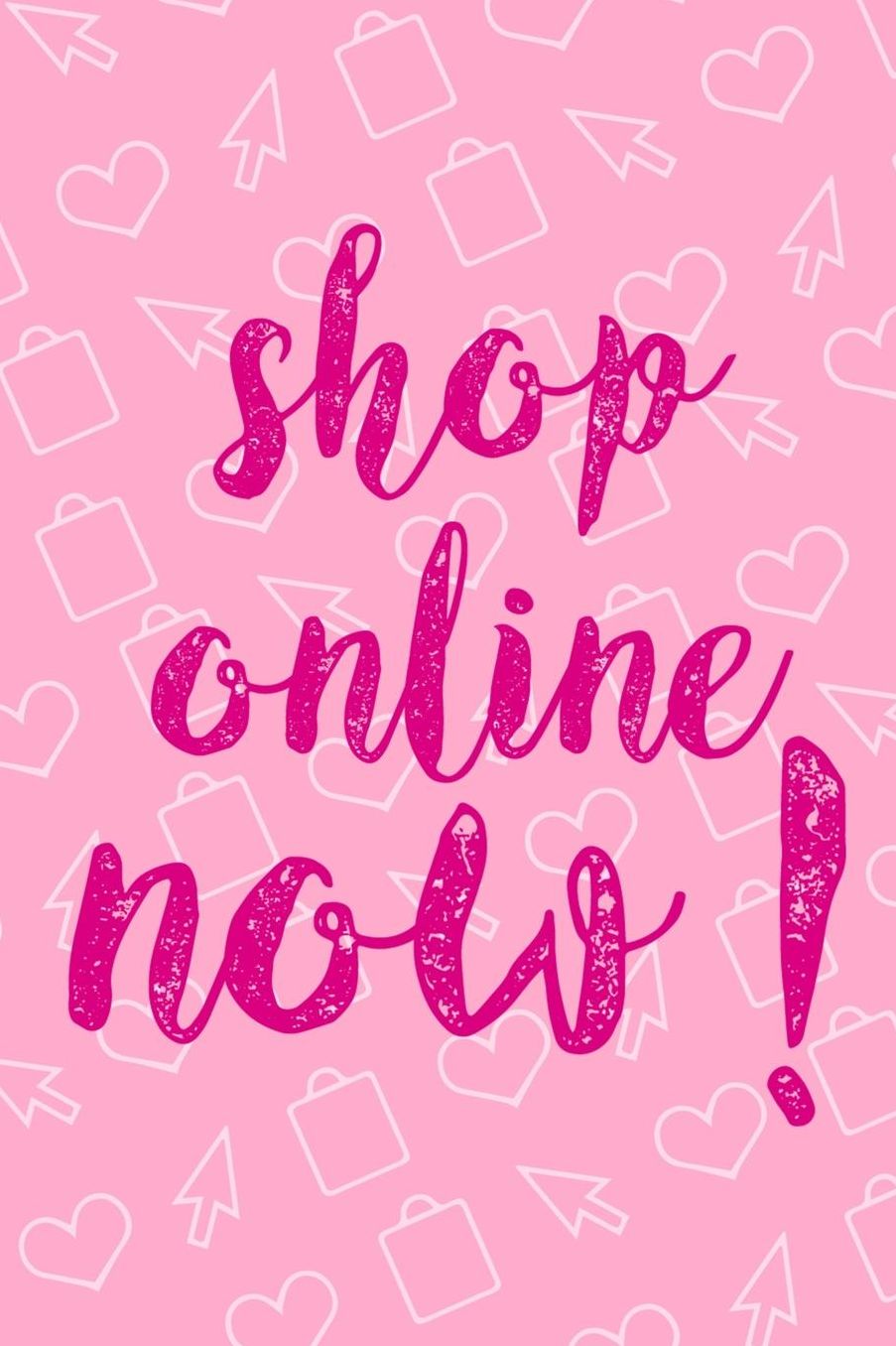 Shop Online Now!: Blank Lined Notebook ( Shopping Online ) Pink