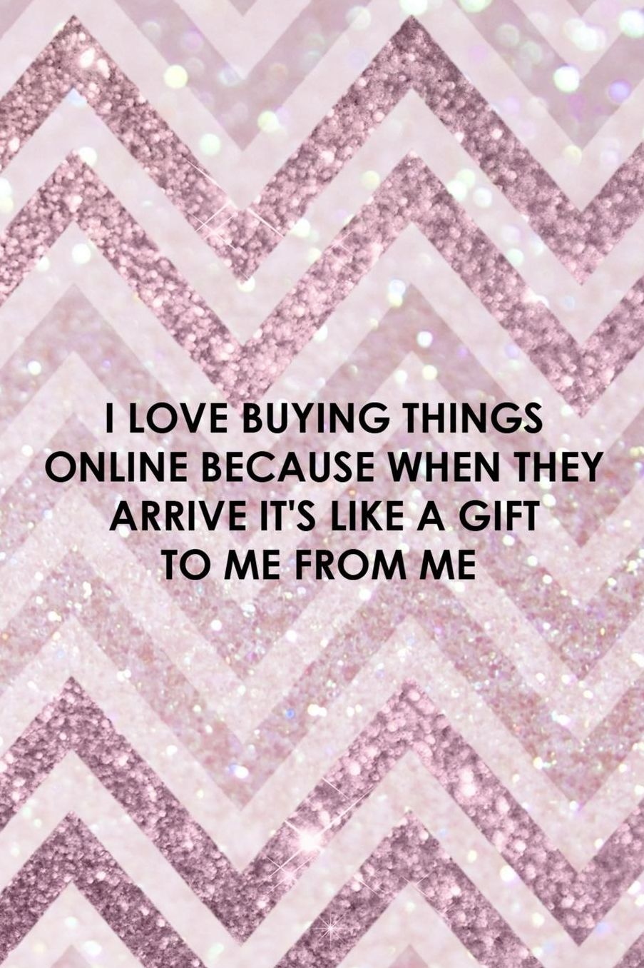 I Love Buying Things Online Because When They Arrive It's Like A Gift To Me From Me: Blank Lined Notebook ( Shopping Online ) Pink Stripes