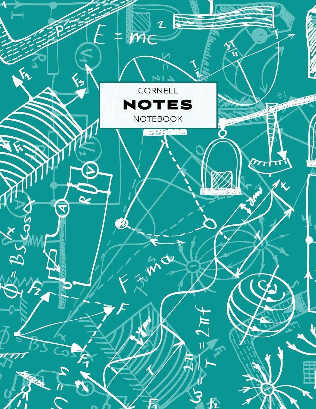 Cornell Notes Notebook: Note Taking with Graph Paper Quad Grid, Index and Numbered Pages, Physics