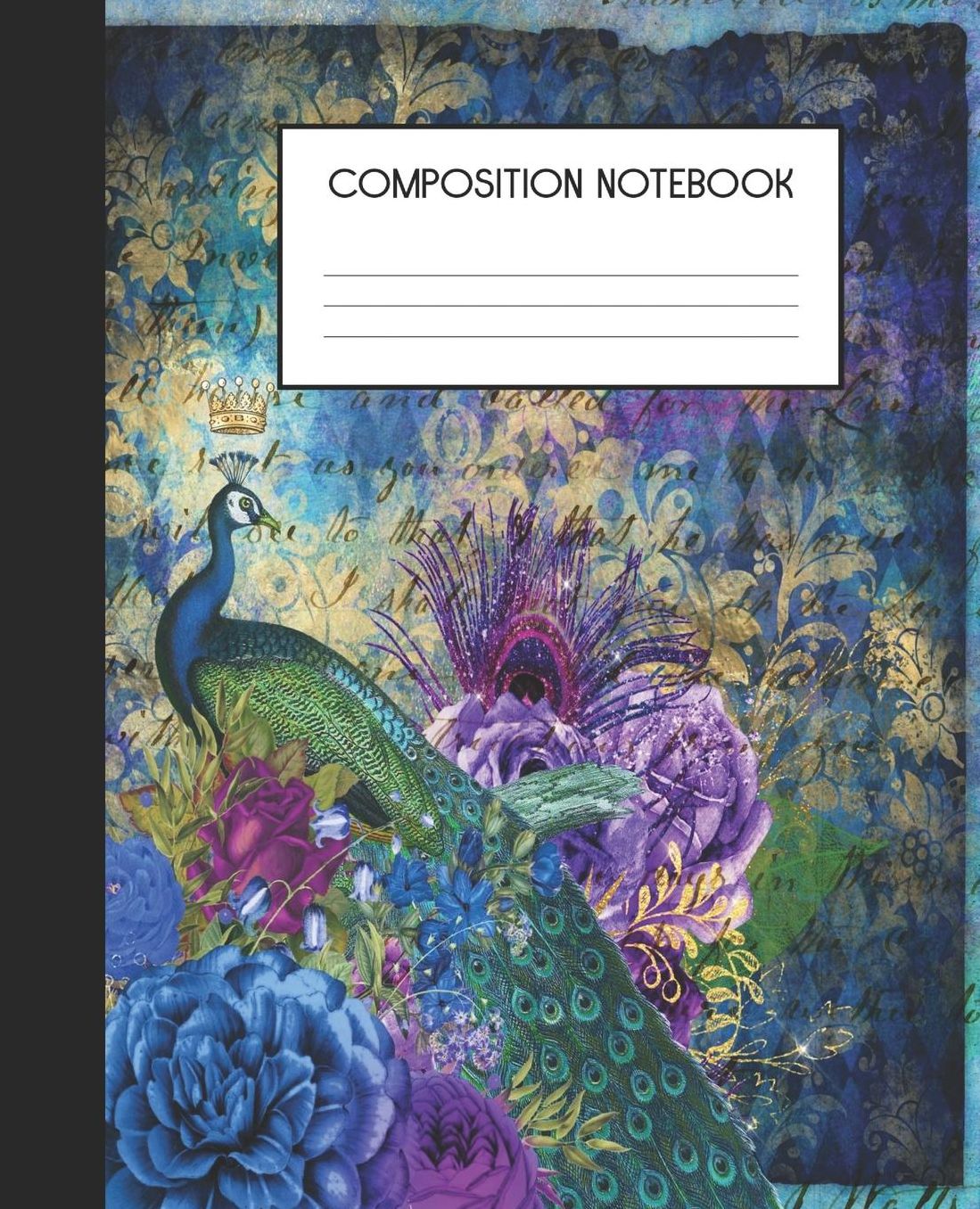 Composition Notebook: Wide Ruled Notebook Green Gothic Lined Journal 100 Pages 7.5 x 9.25 School Subject Book Notes Student Gift Kids Teenager Adult Teacher
