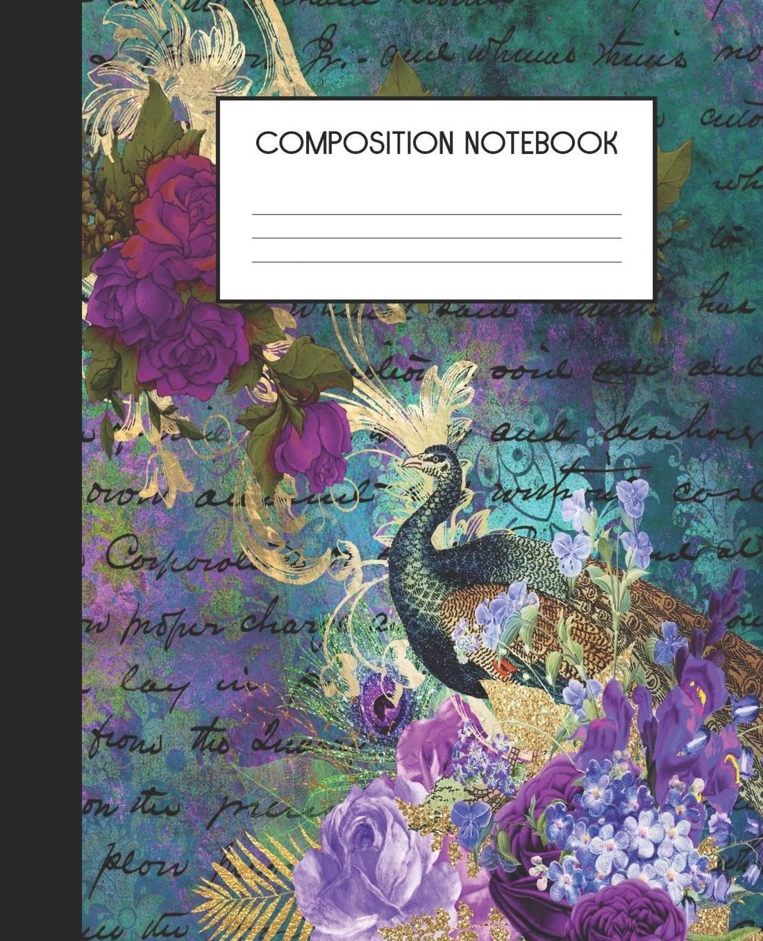 Composition Notebook: Wide Ruled Notebook Green Gothic Lined Journal 100 Pages 7.5 x 9.25 School Subject Book Notes Student Gift Kids Teenager Adult Teacher