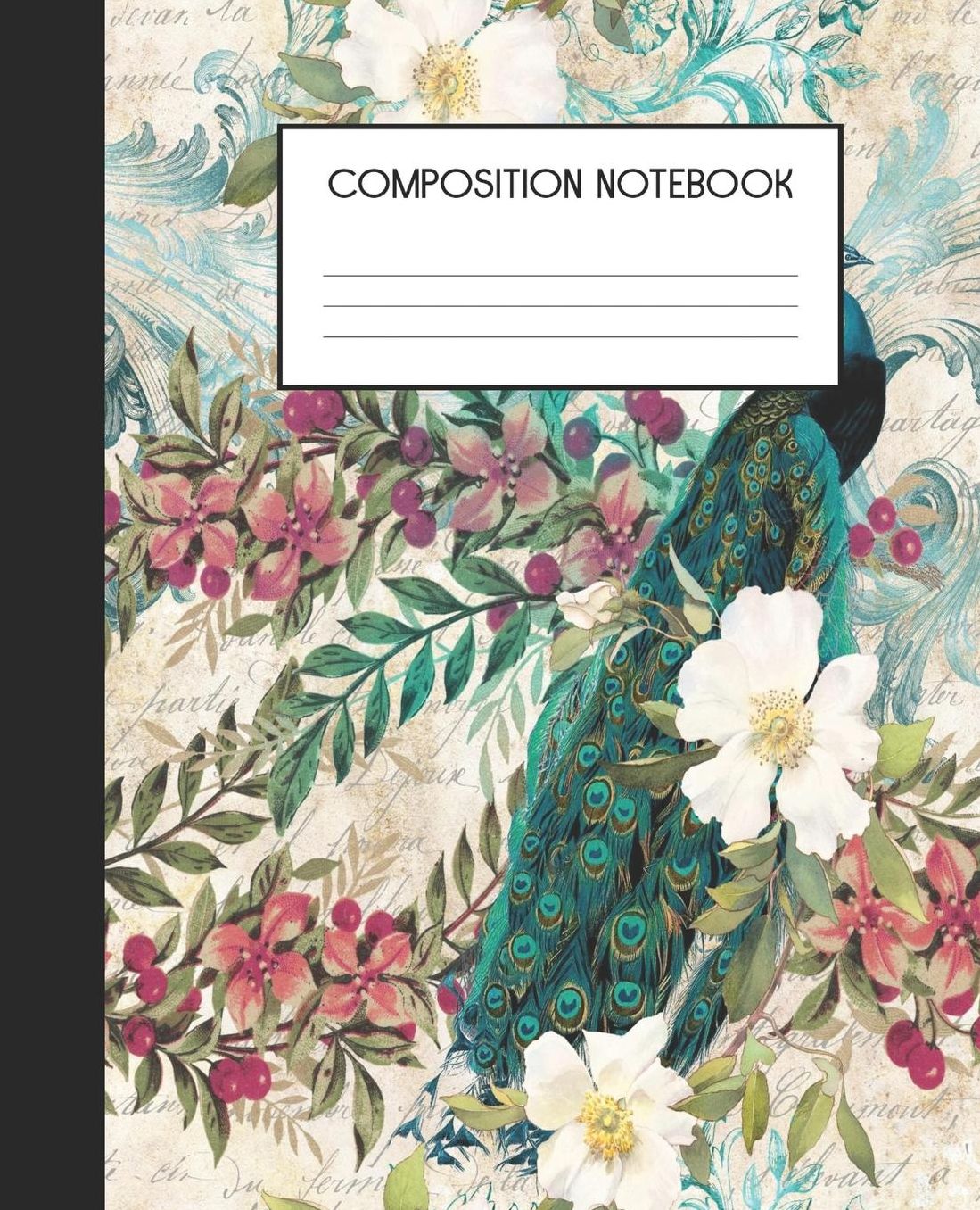 Composition Notebook: Wide Ruled Notebook Green Gothic Lined Journal 100 Pages 7.5 x 9.25 School Subject Book Notes Student Gift Kids Teenager Adult Teacher