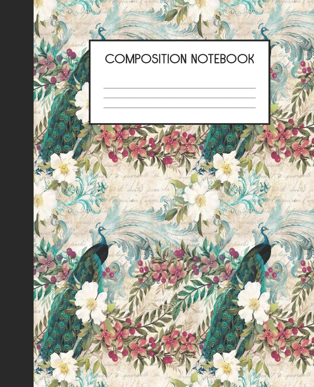 Composition Notebook: Wide Ruled Notebook Green Gothic Lined Journal 100 Pages 7.5 x 9.25 School Subject Book Notes Student Gift Kids Teenager Adult Teacher