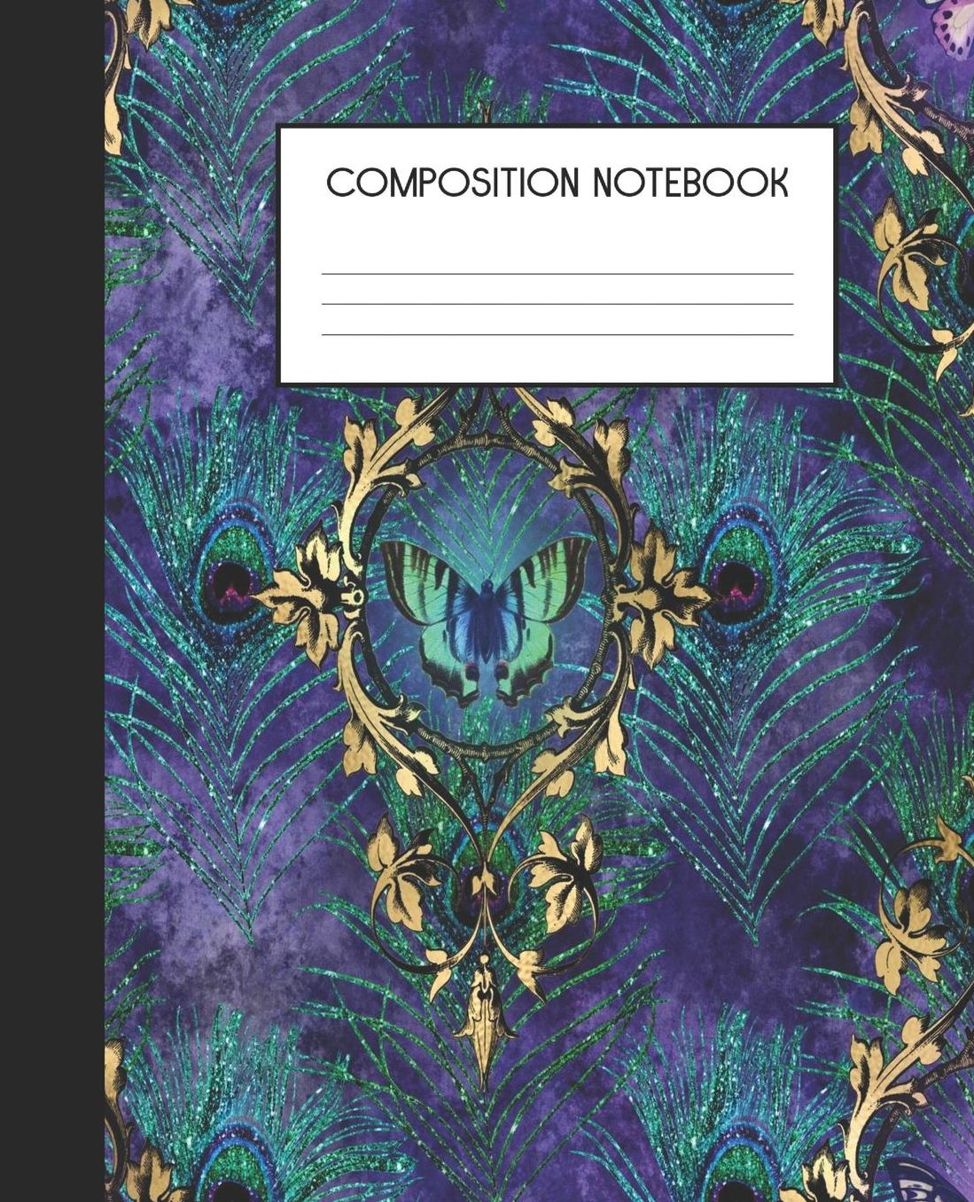 Composition Notebook: Wide Ruled Notebook Green Gothic Lined Journal 100 Pages 7.5 x 9.25 School Subject Book Notes Student Gift Kids Teenager Adult Teacher