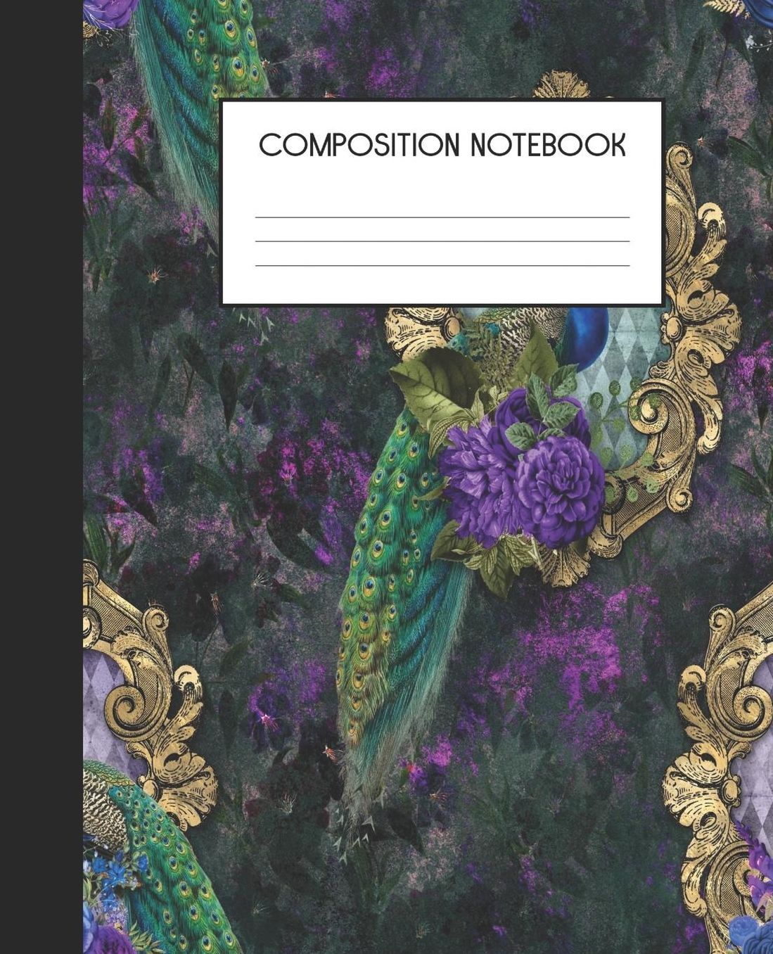 Composition Notebook: Wide Ruled Notebook Green Gothic Lined Journal 100 Pages 7.5 x 9.25 School Subject Book Notes Student Gift Kids Teenager Adult Teacher