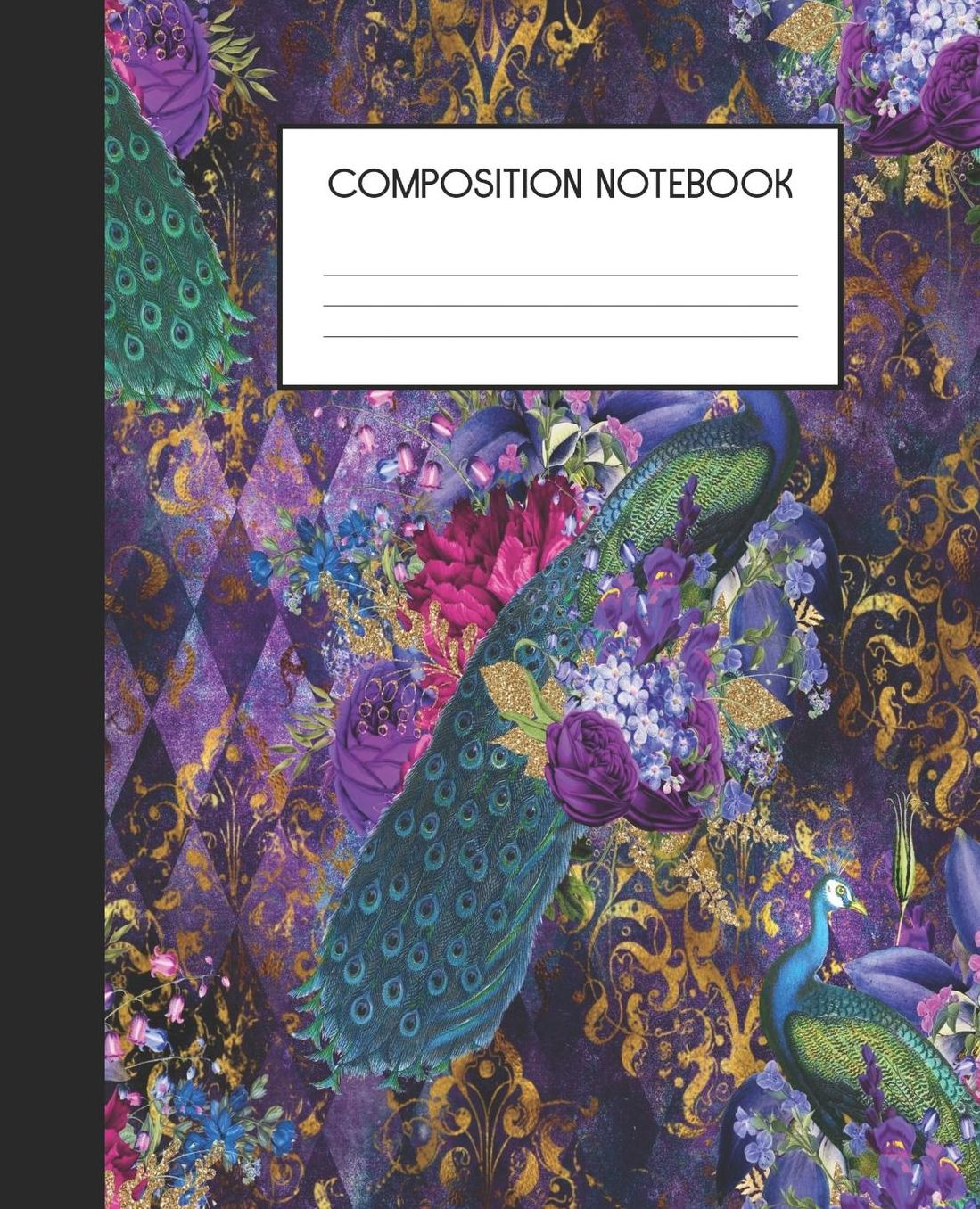 Composition Notebook: Wide Ruled Notebook Green Gothic Lined Journal 100 Pages 7.5 x 9.25 School Subject Book Notes Student Gift Kids Teenager Adult Teacher
