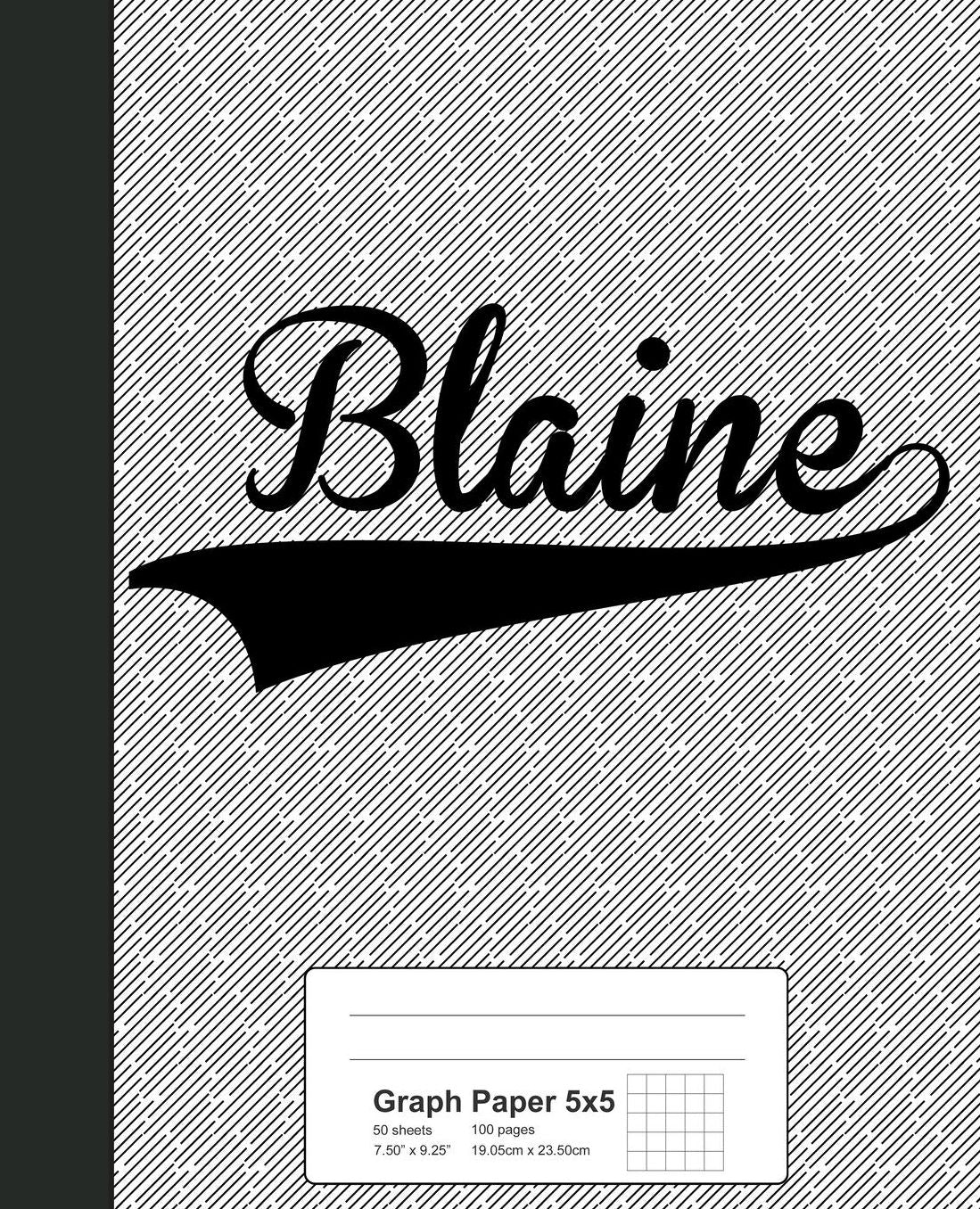Graph Paper 5x5: BLAINE Notebook