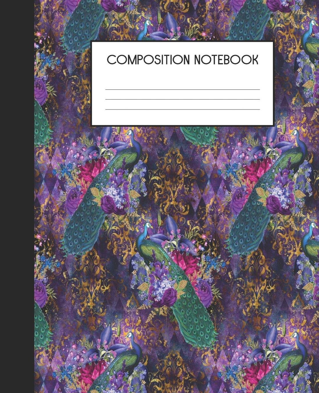 Composition Notebook: Wide Ruled Notebook Green Gothic Lined Journal 100 Pages 7.5 x 9.25 School Subject Book Notes Student Gift Kids Teenager Adult Teacher