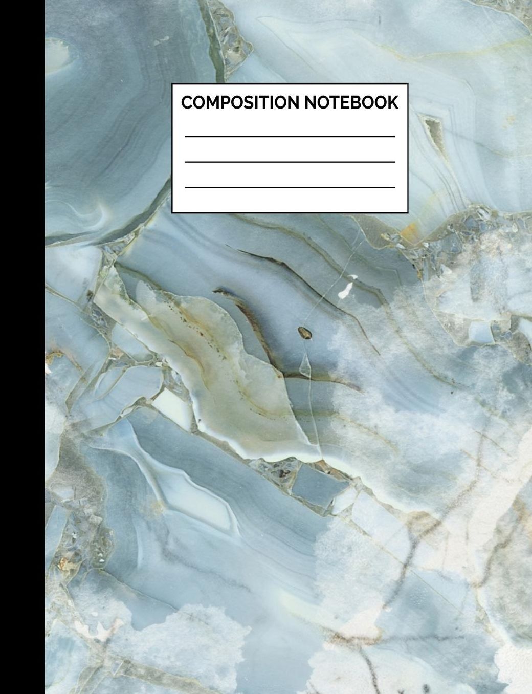Composition Notebook: Gray Marble Wide Ruled Lined Note Book - Pretty, Modern Exercise Journal with Lines for Kids, Teens, Students or Teachers to Write In at School, Work, Home, Office - 100 Lined Pages / 50 Sheets - Size 7.44 x 9.69