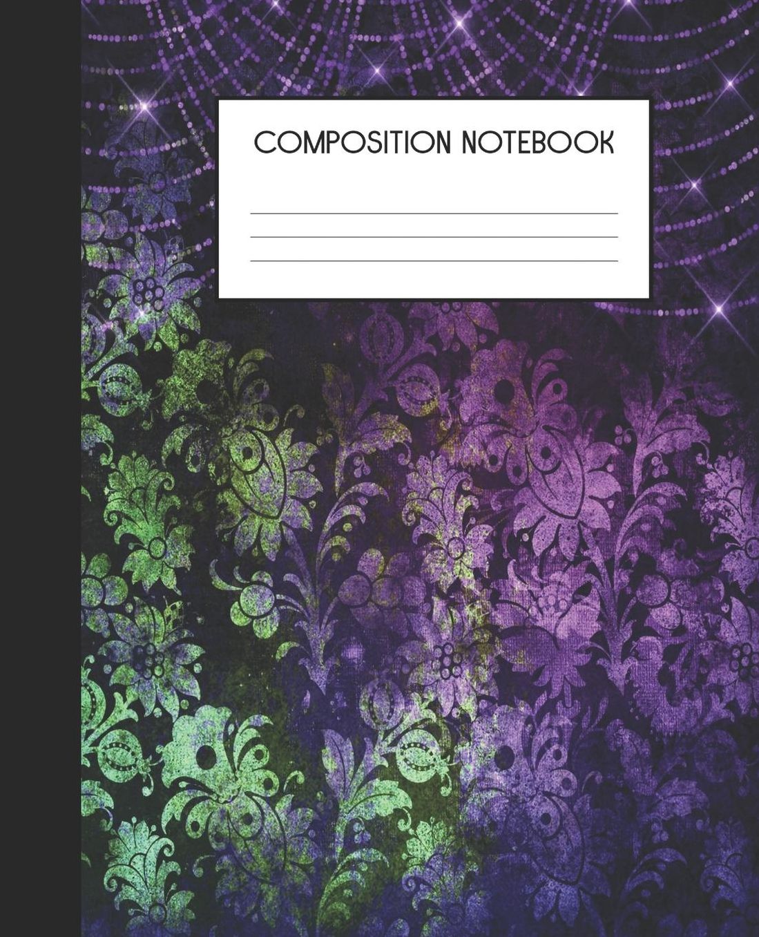 Composition Notebook: Wide Ruled Notebook Gothic Grunge Damask Lined Journal 100 Pages 7.5 x 9.25 School Subject Book Notes Student Gift Kids Teenager Adult Teacher