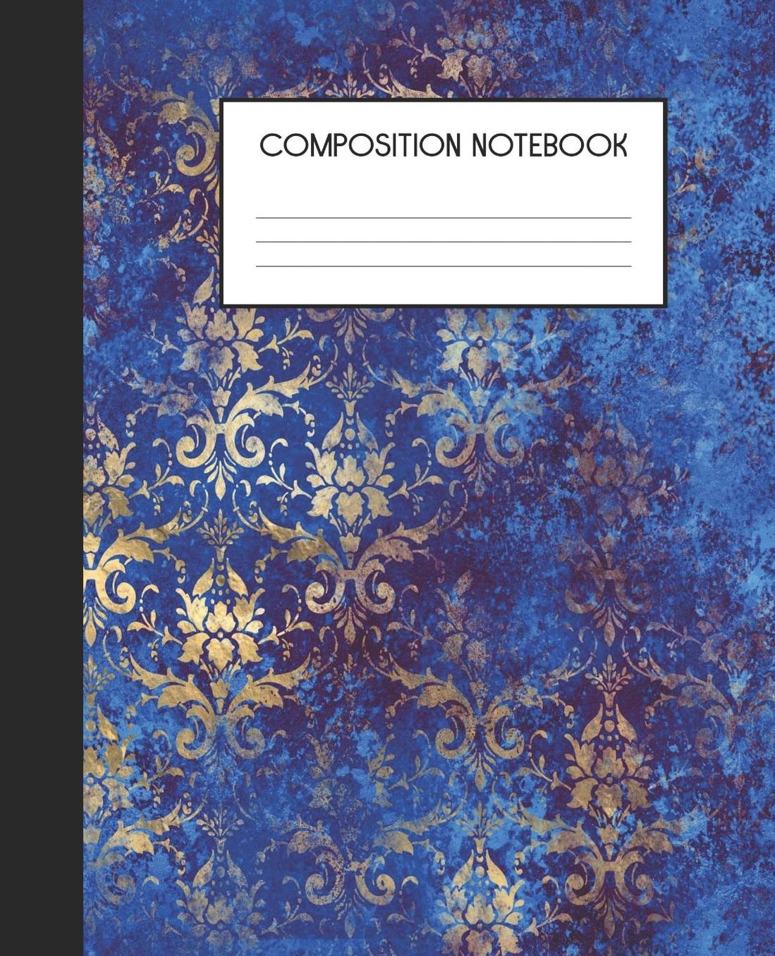 Composition Notebook: Wide Ruled Notebook Gothic Grunge Damask Lined Journal 100 Pages 7.5 x 9.25 School Subject Book Notes Student Gift Kids Teenager Adult Teacher