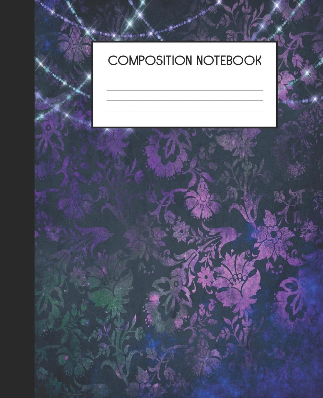 Composition Notebook: Wide Ruled Notebook Gothic Grunge Damask Lined Journal 100 Pages 7.5 x 9.25 School Subject Book Notes Student Gift Kids Teenager Adult Teacher