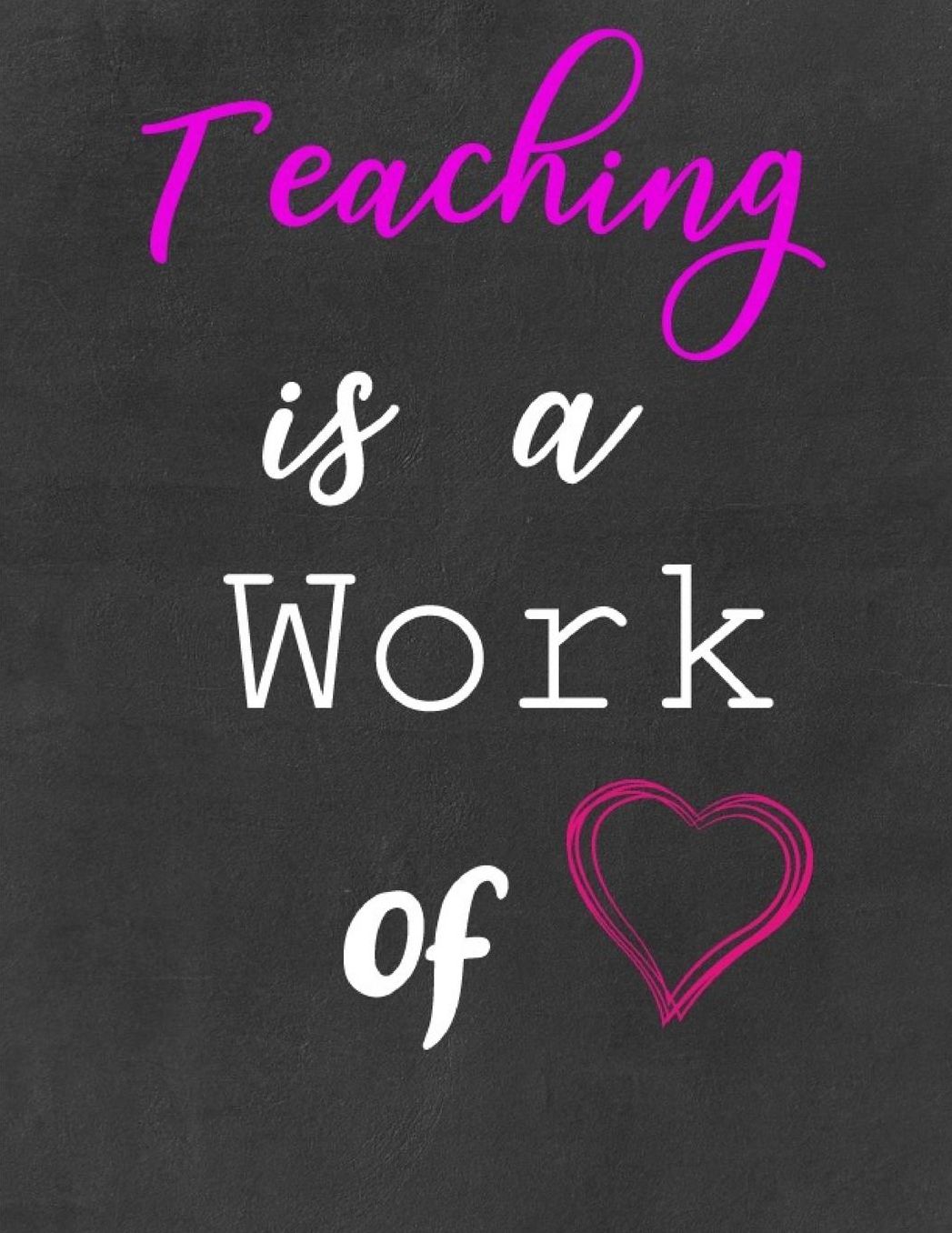 Teaching is a Work of: Grid Paper Notebook - Teacher Appreciation Gift - Math Teacher Gifts