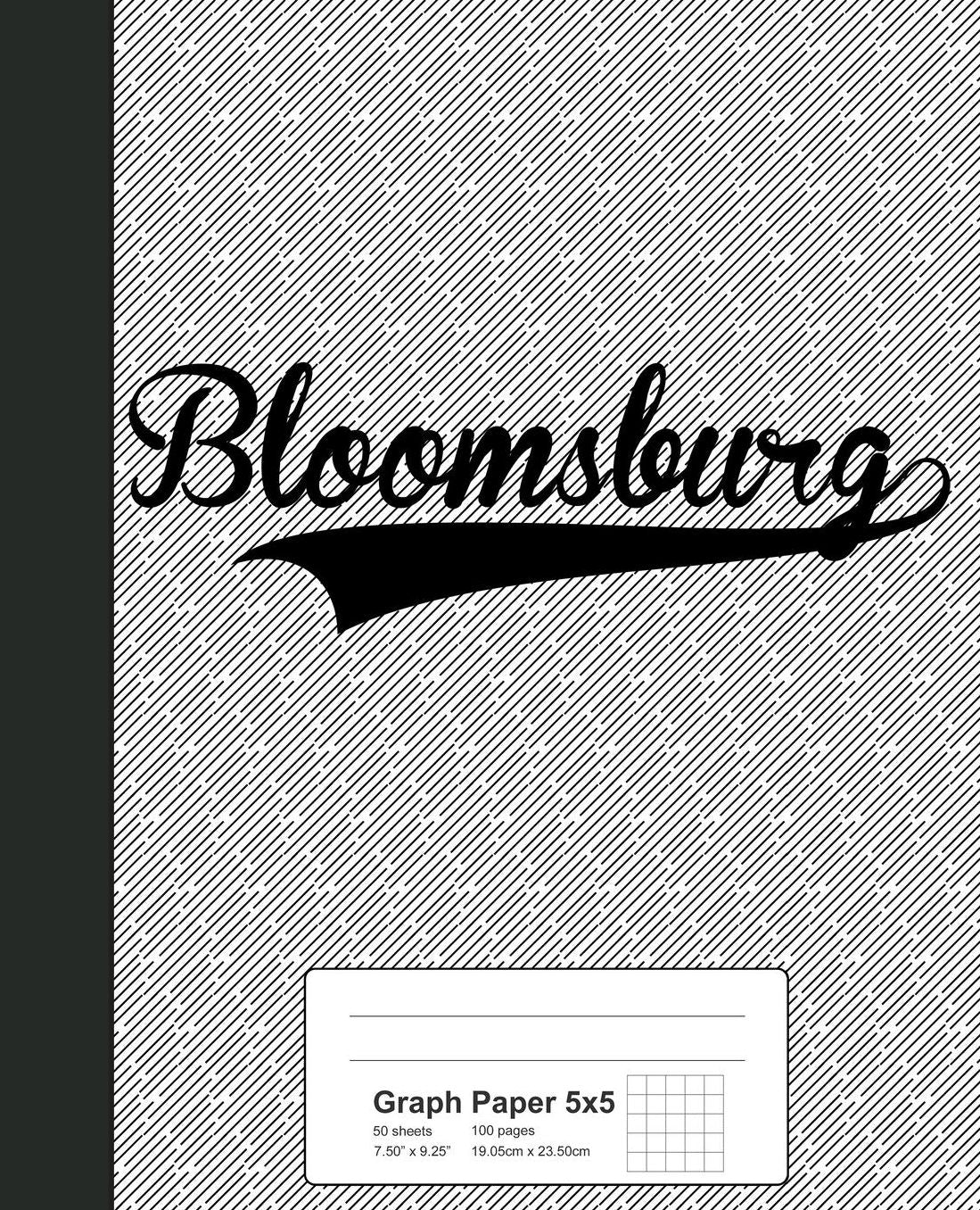 Graph Paper 5x5: BLOOMSBURG Notebook