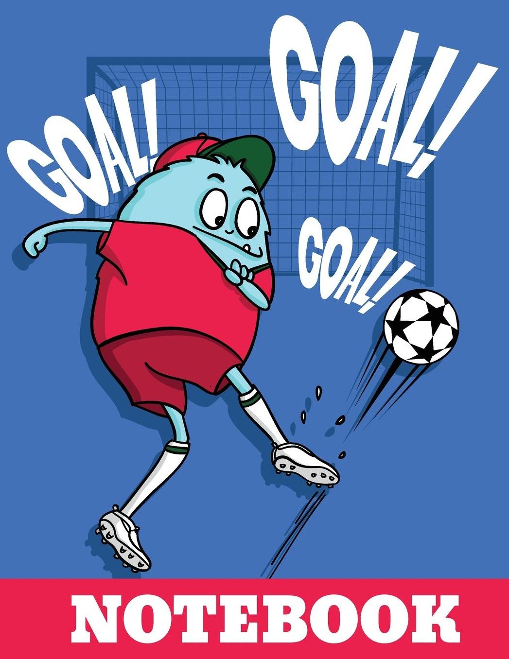 Funny Monster Soccer Player 8.5 x 11 Notebook: Blank lined Notebook/Journal for the Soccer lover in you