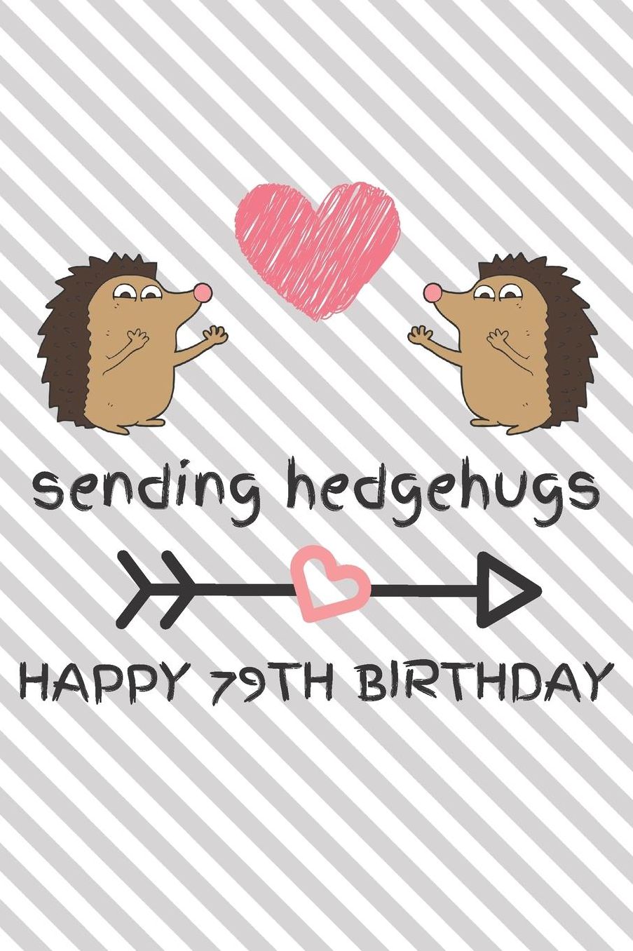 Sending Hedgehugs Happy 79th Birthday: Funny 79th Birthday Gift Journal / Notebook / Diary / Unique Hedgehog Pun Greeting Card Alternative