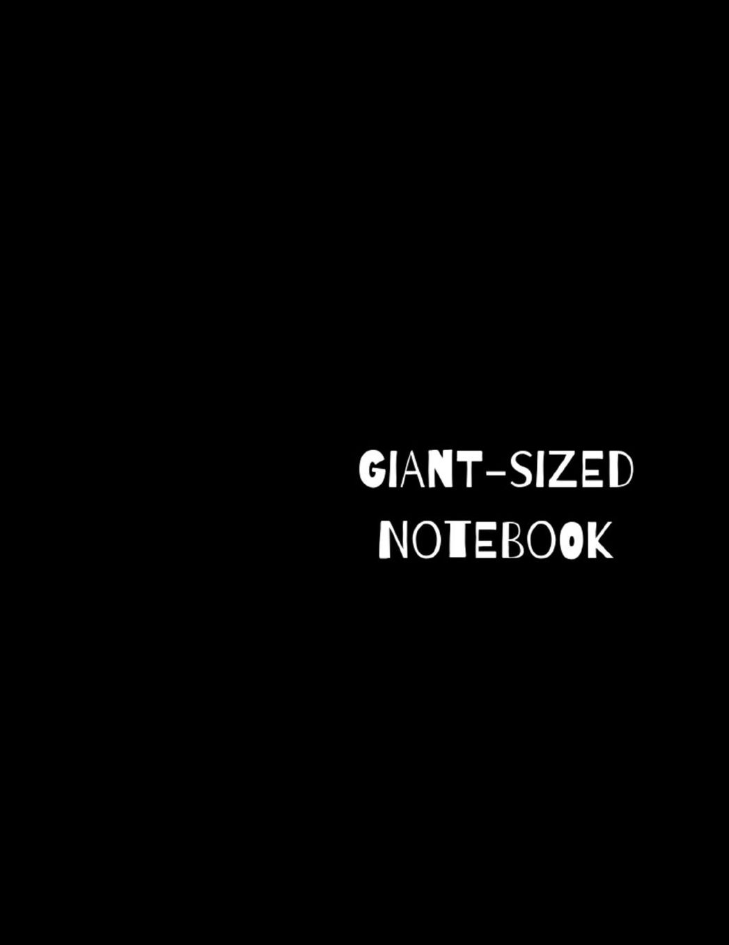 Giant-Sized Notebook: Jumbo Black Notebook, Journal, 500 Pages, 250 Ruled Sheets