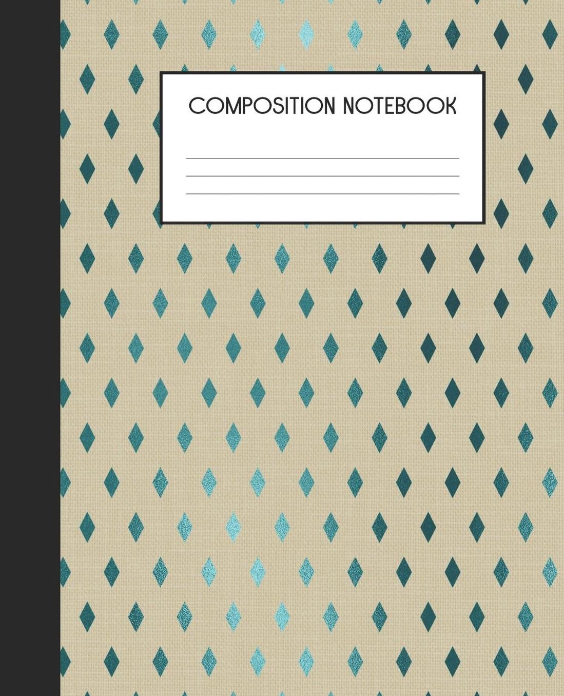 Composition Notebook: Wide Ruled Notebook Indigo Blue Sage Green Lined Journal 100 Pages 7.5 x 9.25 School Subject Book Notes Student Gift Kids Teenager Adult Teacher