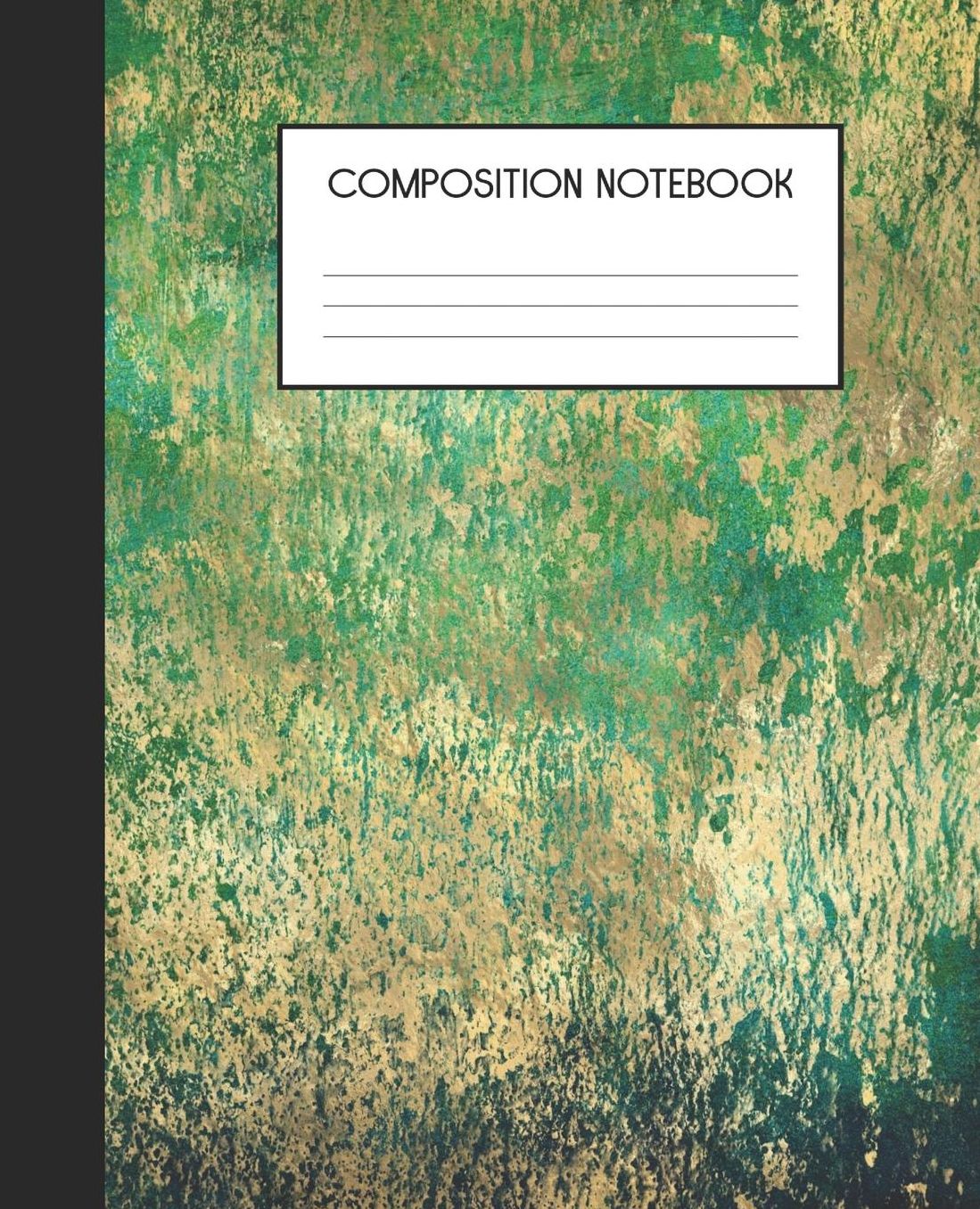 Composition Notebook: Wide Ruled Notebook Indigo Blue Sage Green Lined Journal 100 Pages 7.5 x 9.25 School Subject Book Notes Student Gift Kids Teenager Adult Teacher