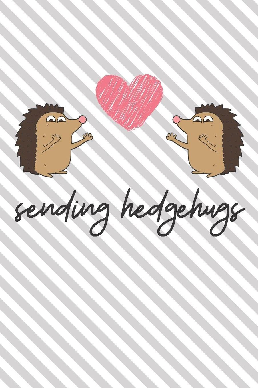Sending Hedgehugs: Funny Birthday Gift Journal / Notebook / Diary / Unique Hedgehog Pun Greeting Card Alternative