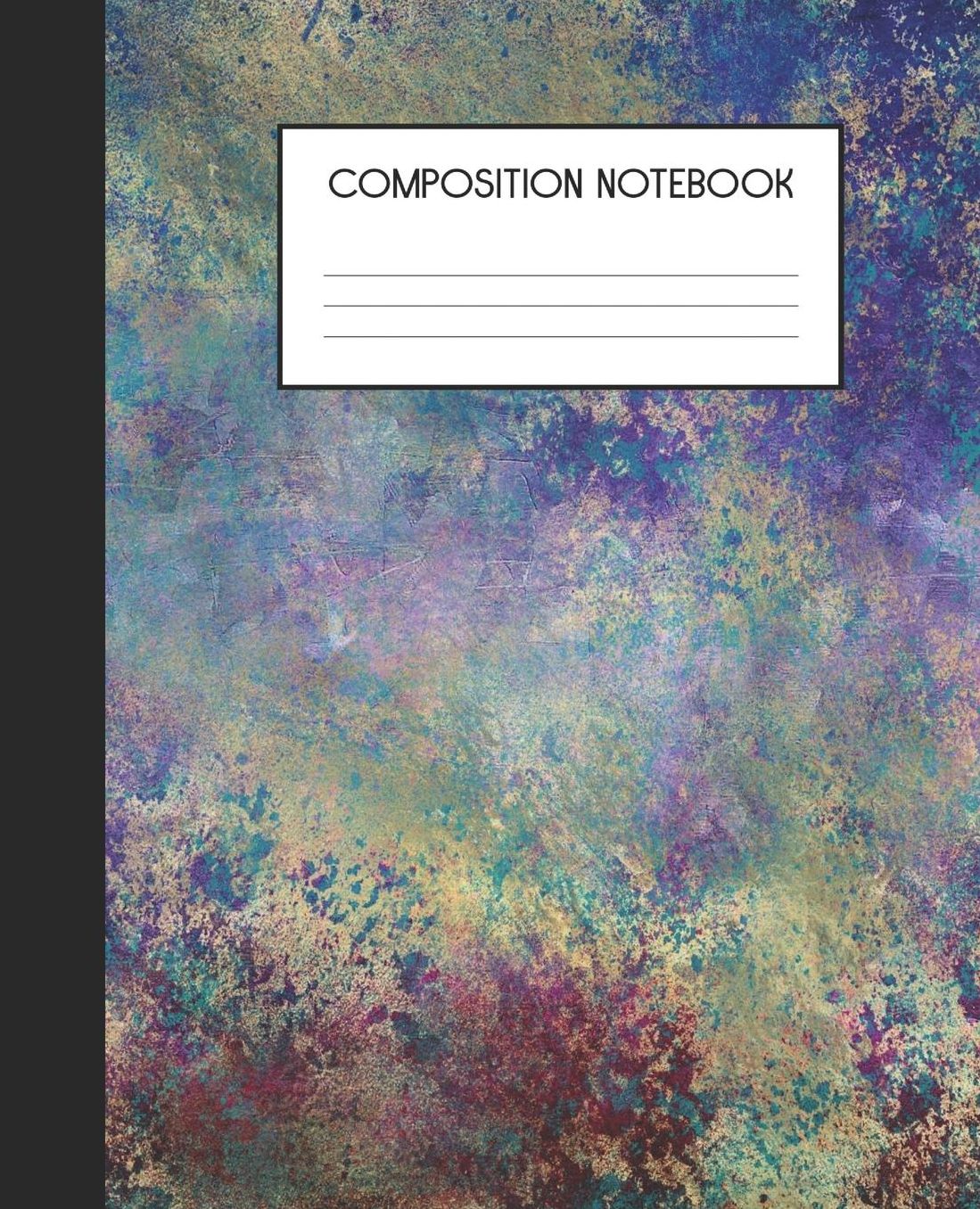 Composition Notebook: Wide Ruled Notebook Indigo Blue Sage Green Lined Journal 100 Pages 7.5 x 9.25 School Subject Book Notes Student Gift Kids Teenager Adult Teacher