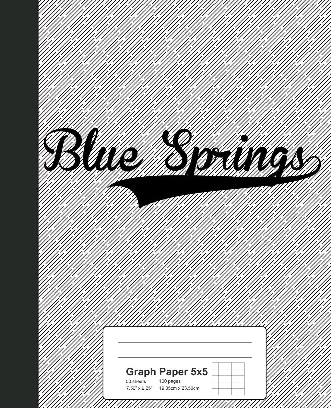 Graph Paper 5x5: BLUE SPRINGS Notebook