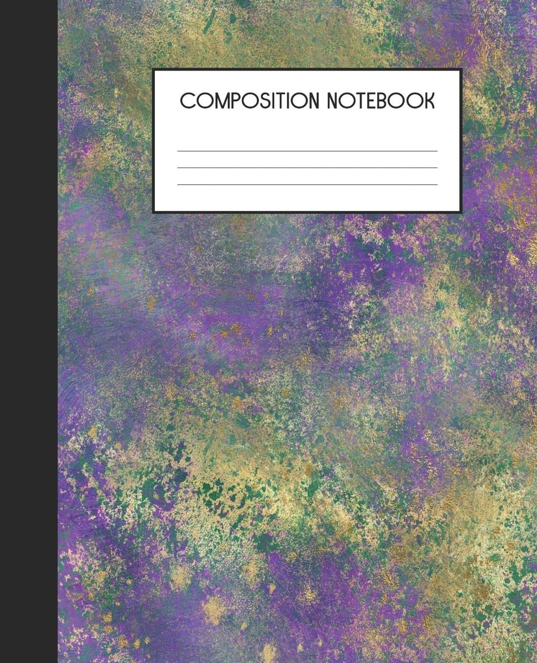 Composition Notebook: Wide Ruled Notebook Indigo Blue Sage Green Lined Journal 100 Pages 7.5 x 9.25 School Subject Book Notes Student Gift Kids Teenager Adult Teacher