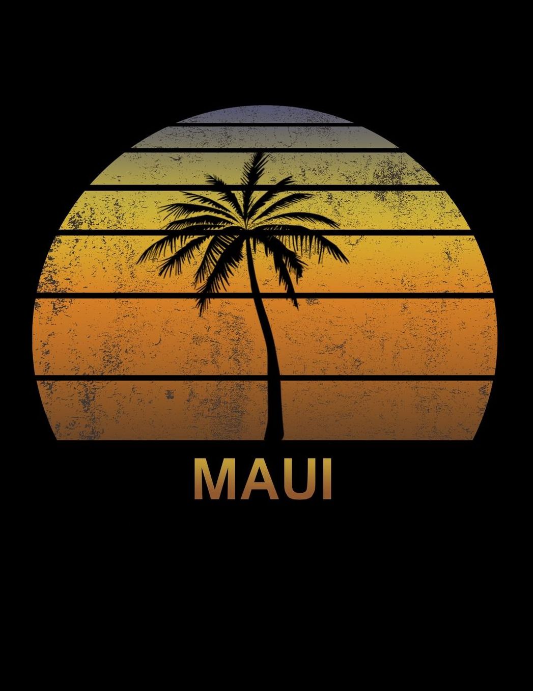 Maui: Hawaii Hawaiian Islands Notebook Lined College Ruled Paper For Taking Notes. Stylish Journal Diary 8.5 x 11 Inch Soft Cover. For Home, Work Or School.