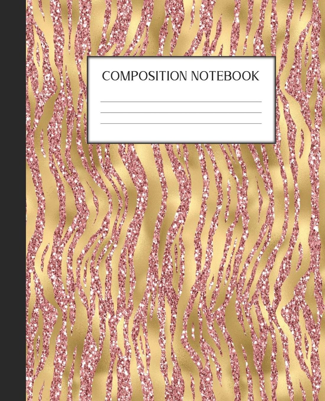 Composition Notebook: Wide Ruled Notebook Linen Animal Print Safari Lined Journal 100 Pages 7.5 x 9.25 School Subject Book Notes Student Gift Kids Teenager Adult Teacher
