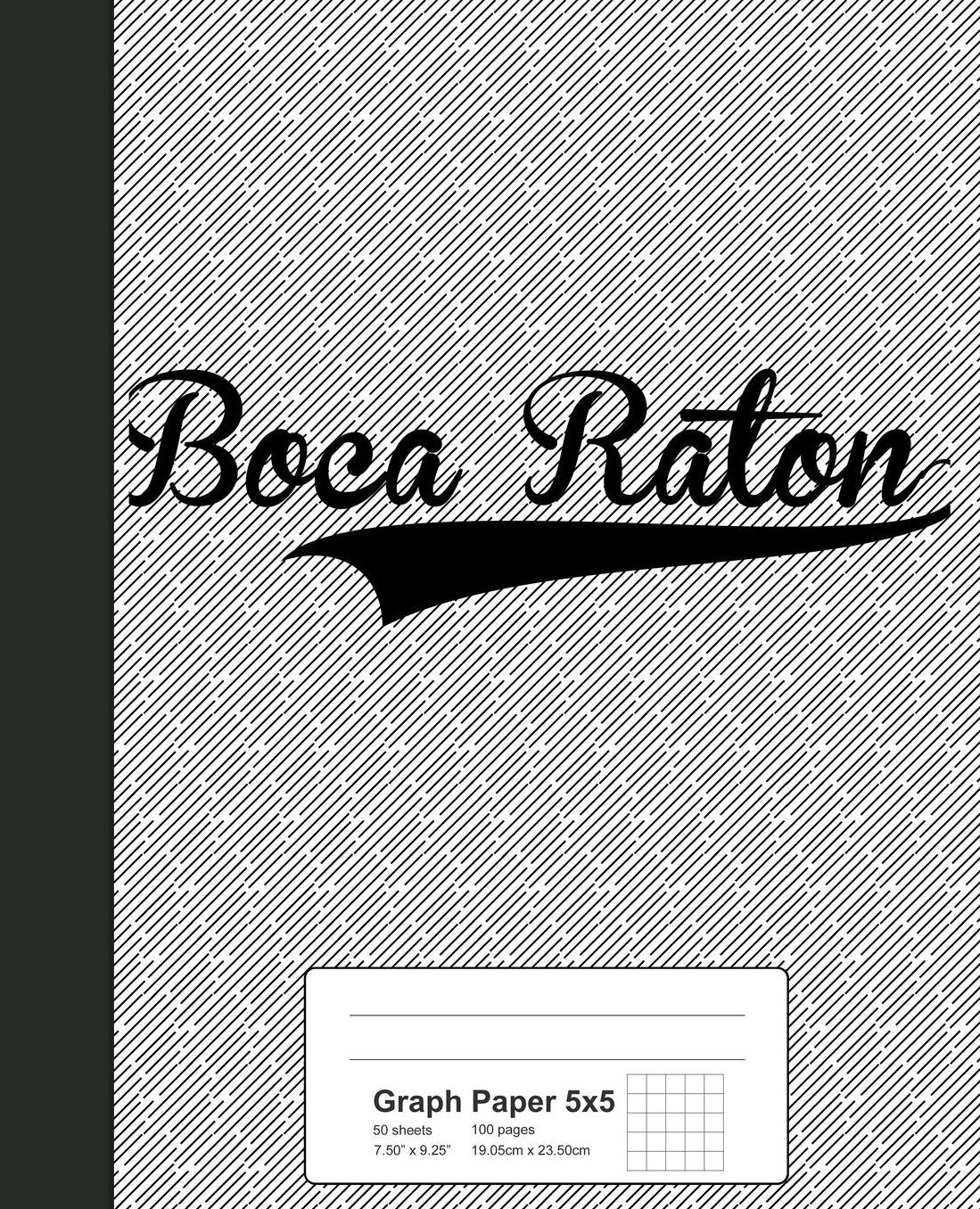 Graph Paper 5x5: BOCA RATON Notebook