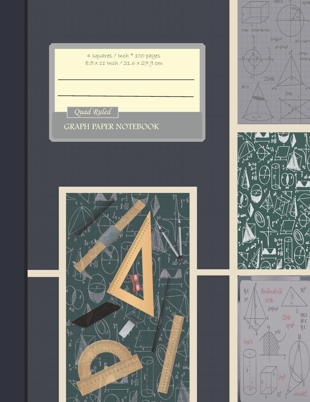 Graph Paper Notebook: Squared Graphing Paper, Blank Quad Ruled, Grid Paper Notebook, Composition Books (Large 8.5 x 11)