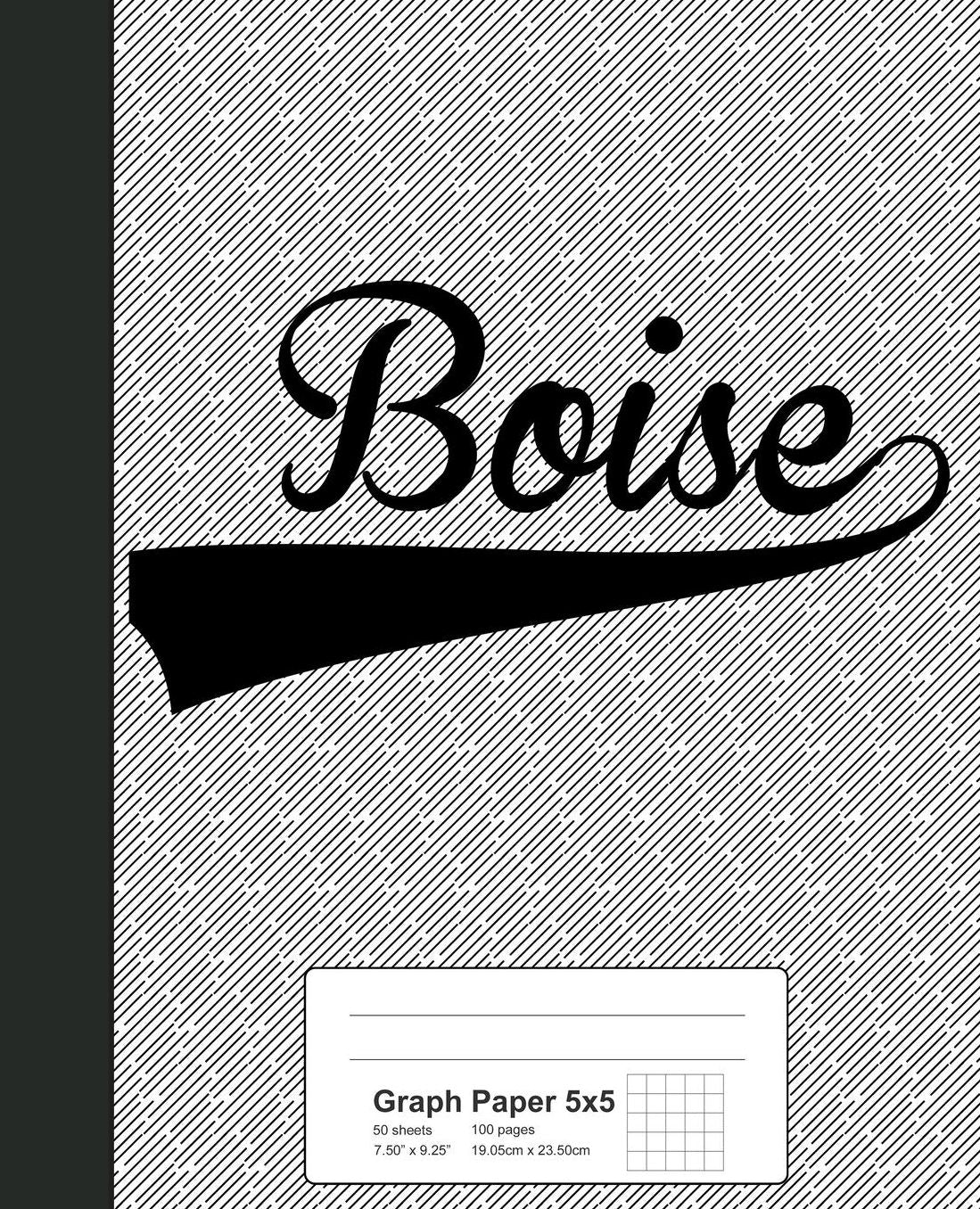 Graph Paper 5x5: BOISE Notebook