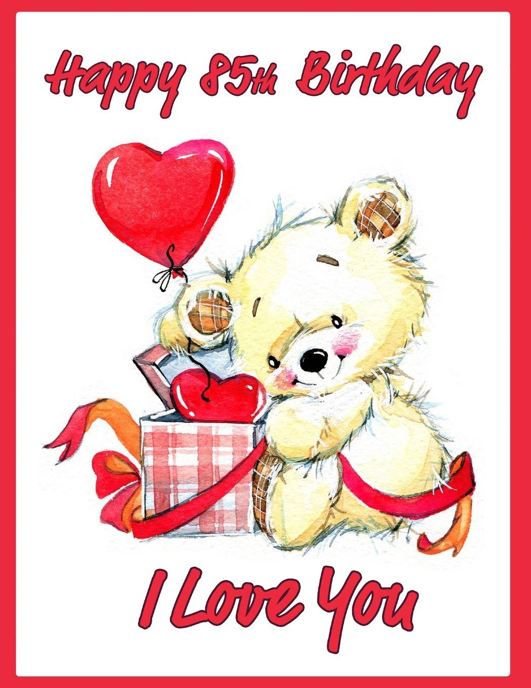 Happy 85th Birthday: Say I Love You and Happy Birthday with this Adorable Large Print Address Book. Way Better Than a Birthday Card!