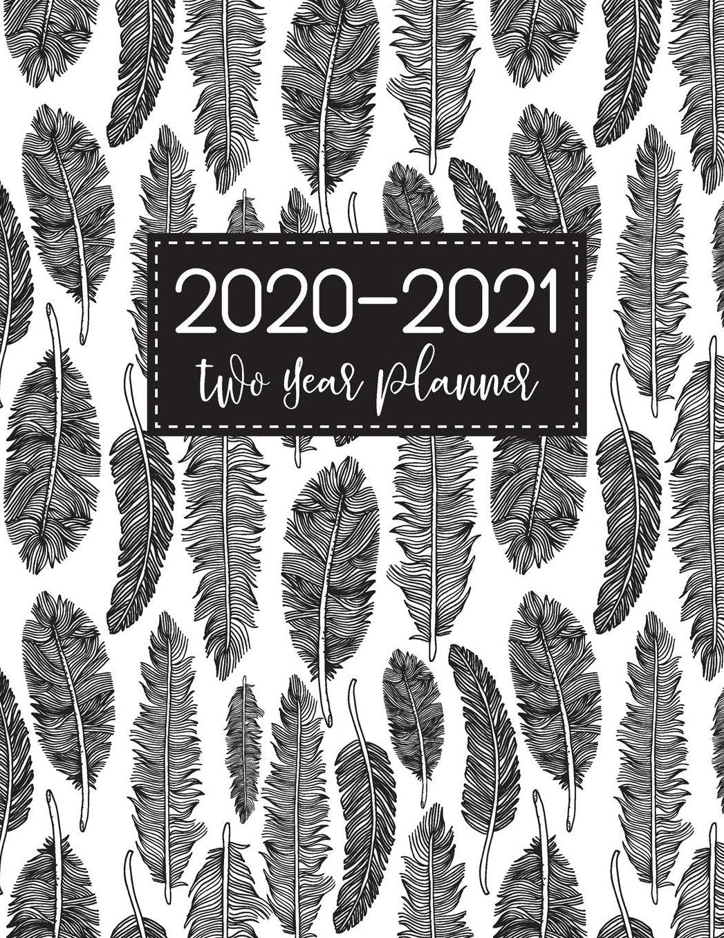 2020-2021 Two Year Planner: Feather Cover 2 Year Monthly Appointment Notebook 24 Months Planner and Calendar Two Year Agenda Schedule Organizer Business Planners with Holidays Password Logbook