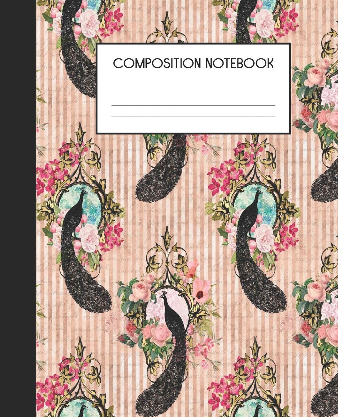 Composition Notebook: Wide Ruled Notebook Peacock Dream Lined Journal 100 Pages 7.5 x 9.25 School Subject Book Notes Student Gift Kids Teenager Adult Teacher