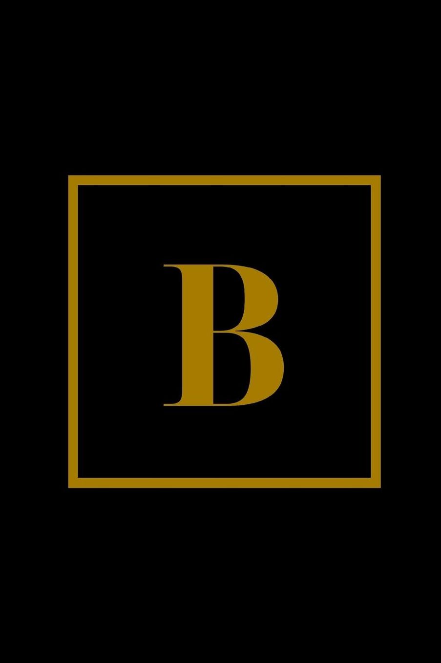 B: Elegant Monogram Journal B College Ruled Notebook for Men, Women, Girls and Boys Executive Style Minimalist Journal