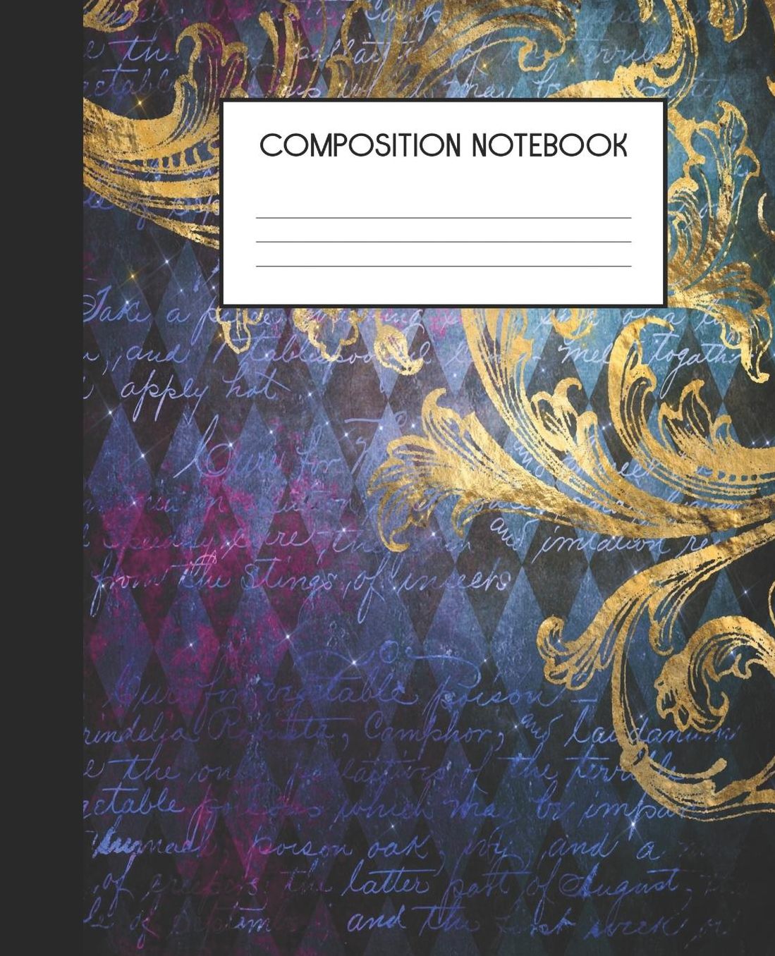 Composition Notebook: Wide Ruled Notebook Peacock Enchantment Lined Journal 100 Pages 7.5 x 9.25 School Subject Book Notes Student Gift Kids Teenager Adult Teacher