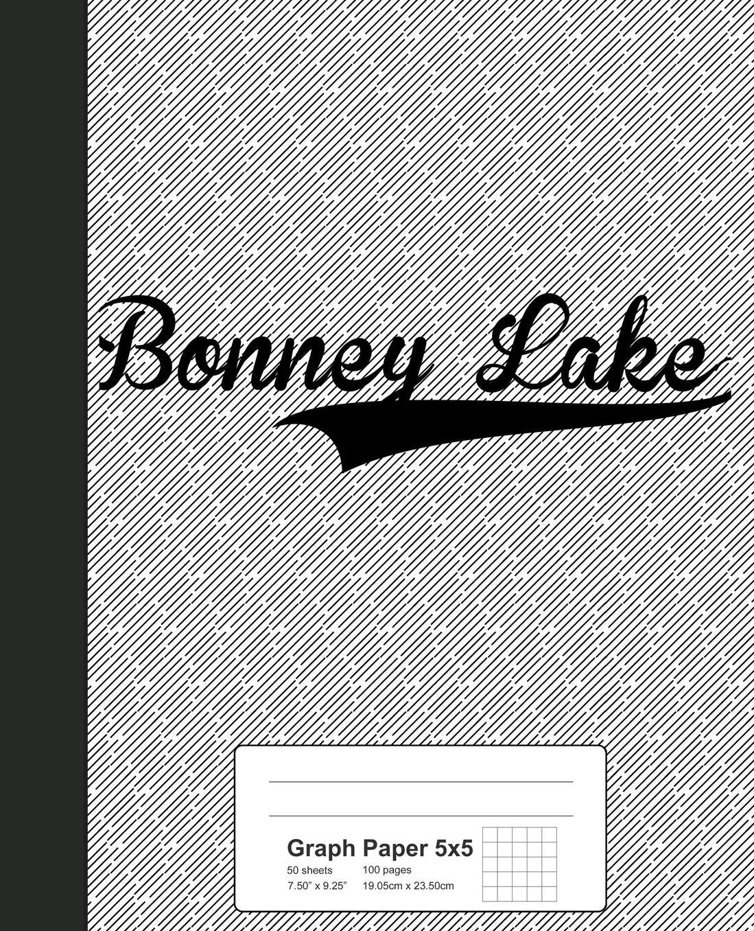 Graph Paper 5x5: BONNEY LAKE Notebook