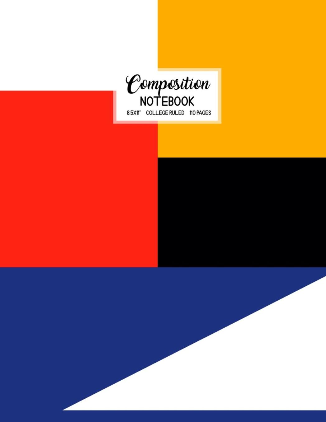 Composition Notebook: Blank Lined College Ruled School Journal Back to School Workbook Diary Cute Trendy Geometric Design