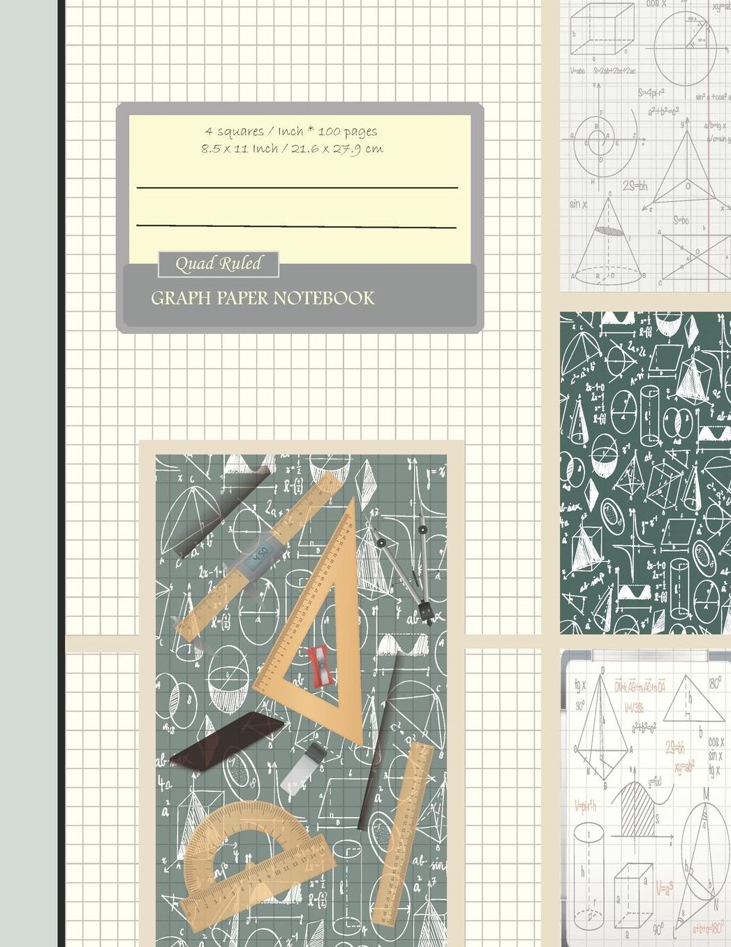 Graph Paper Notebook: Squared Graphing Paper, Blank Quad Ruled, Grid Paper Notebook, Composition Books (Large 8.5 x 11)