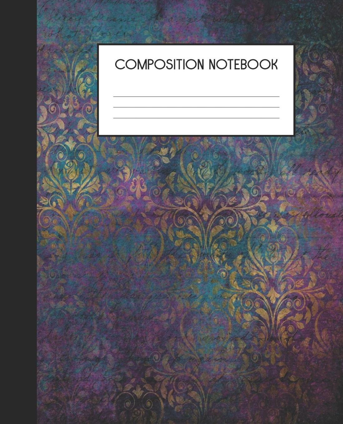 Composition Notebook: Wide Ruled Notebook Peacock Lined Journal 100 Pages 7.5 x 9.25 School Subject Book Notes Student Gift Kids Teenager Adult Teacher