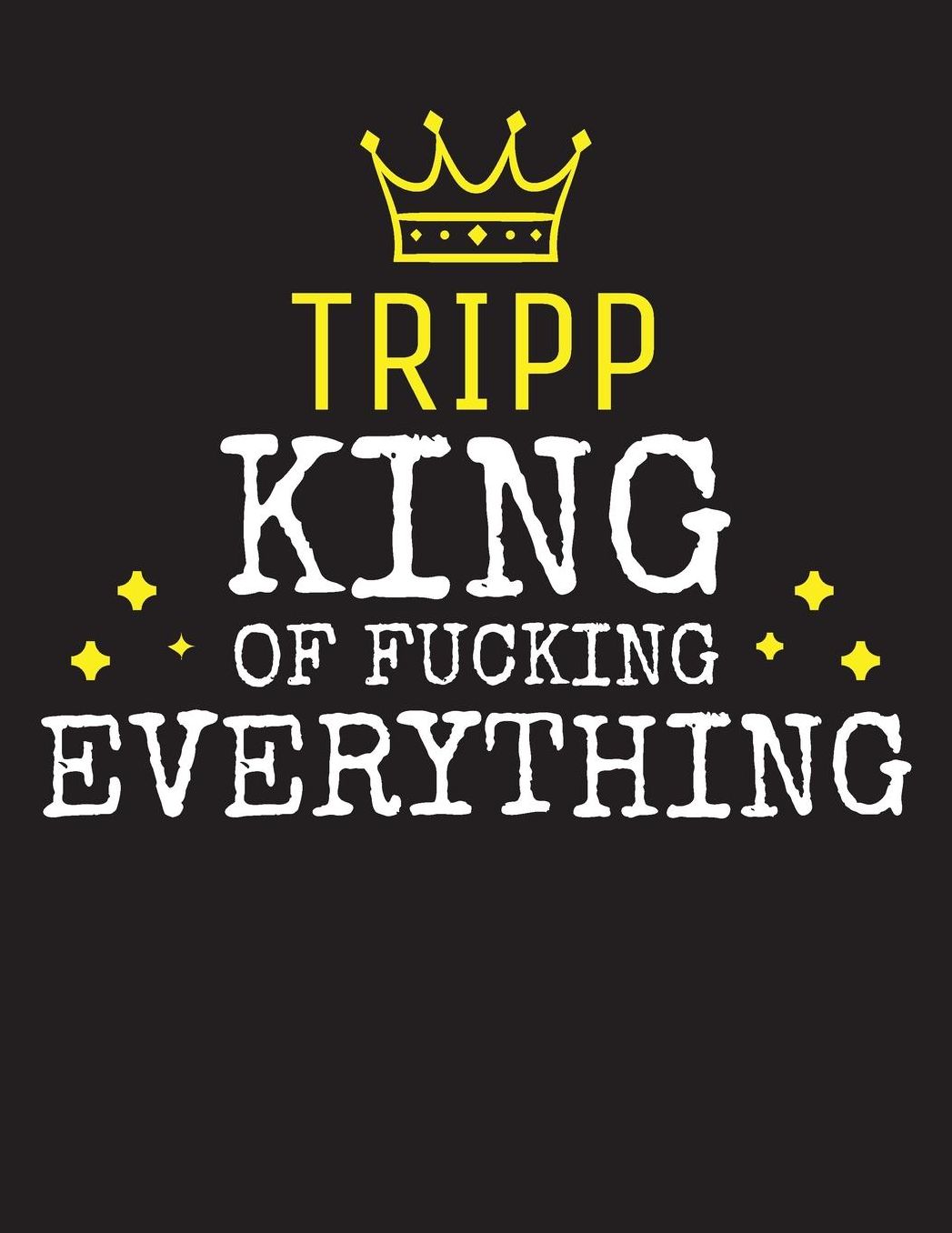 TRIPP - King Of Fucking Everything: Blank Quote Composition Notebook College Ruled Name Personalized for Men. Writing Accessories and gift for dad, husband, boyfriend, son, brother, grandpa. Funny Valentine's Day, Birthday & Christmas Gift for Men.