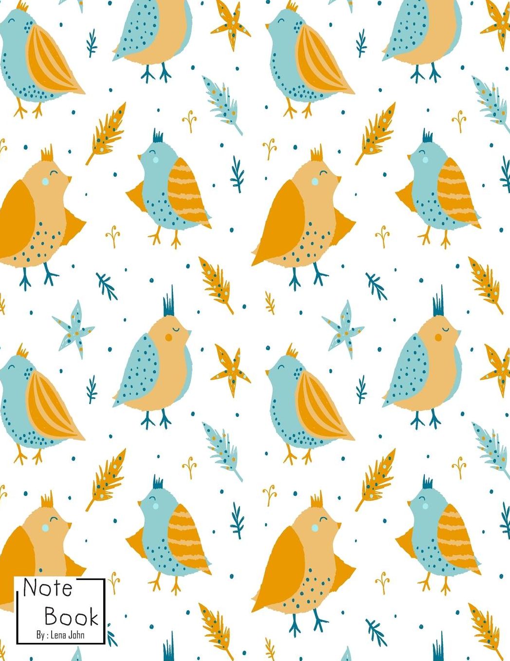 Notebook: Cute Princess Bird Notebook and Lined pages, Extra large (8.5 x 11) inches, 110 pages, White paper (Notebook for girls)