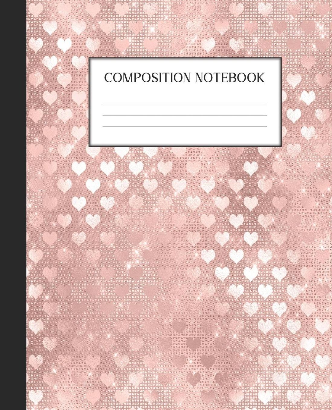 Composition Notebook: Wide Ruled Notebook Pink Glam Lined Journal 100 Pages 7.5 x 9.25 School Subject Book Notes Student Gift Kids Teenager Adult Teacher