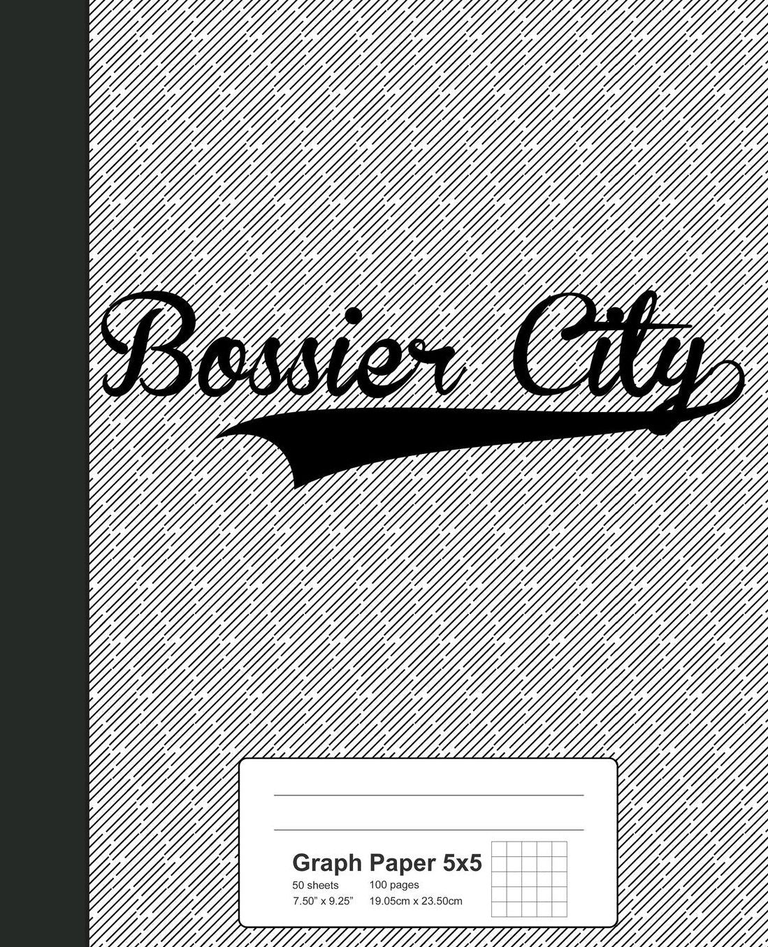 Graph Paper 5x5: BOSSIER CITY Notebook