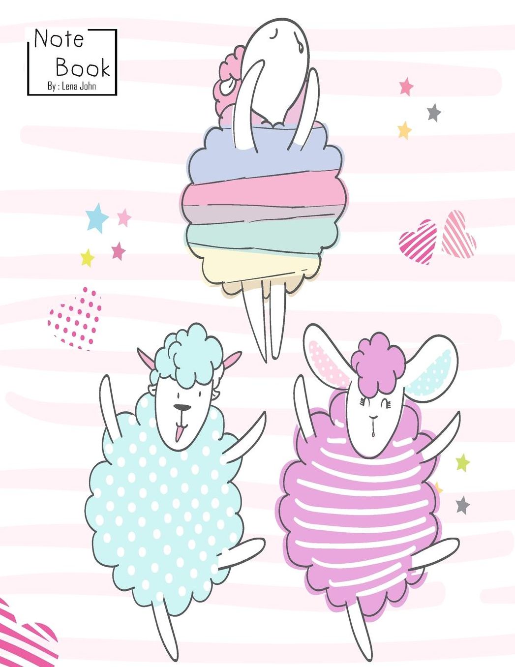 Notebook: Day of Dance with Cute Sheep Notebook and Lined pages, Extra large (8.5 x 11) inches, 110 pages, White paper (Notebook for girls)