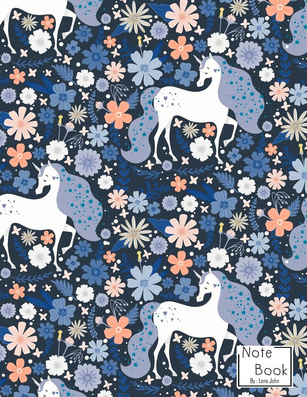 Notebook: Pretty Unicorn Notebook and Lined pages, Extra large (8.5 x 11) inches, 110 pages, White paper (Notebook for girls)